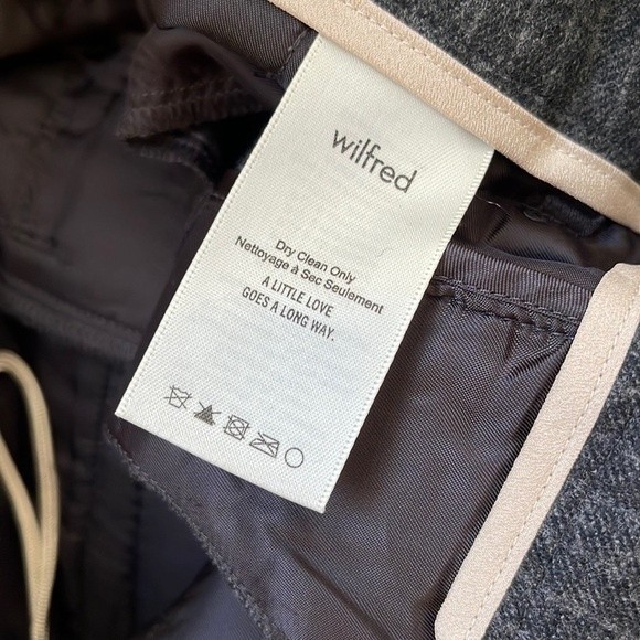 Aritzia Wilfred Wool Cashmere Tie Front Pant Size 2 Grey - Picture 10 of 11